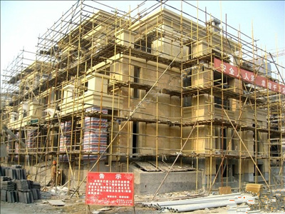 别墅装修脚手架搭建
