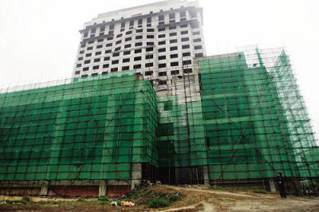 大楼建设脚手架搭建