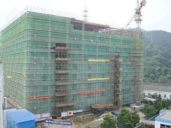 大楼建设脚手架搭建