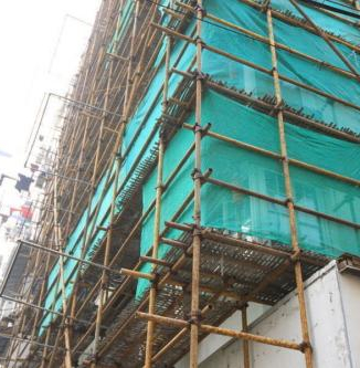 大楼建设脚手架搭建