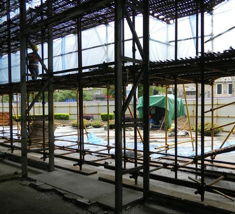 广告招牌脚手架搭建