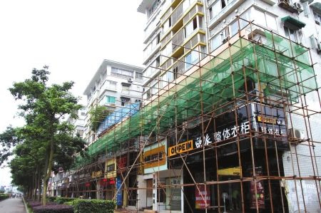 别墅装修脚手架搭建