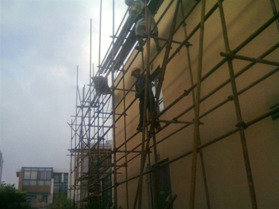 广告招牌脚手架搭建